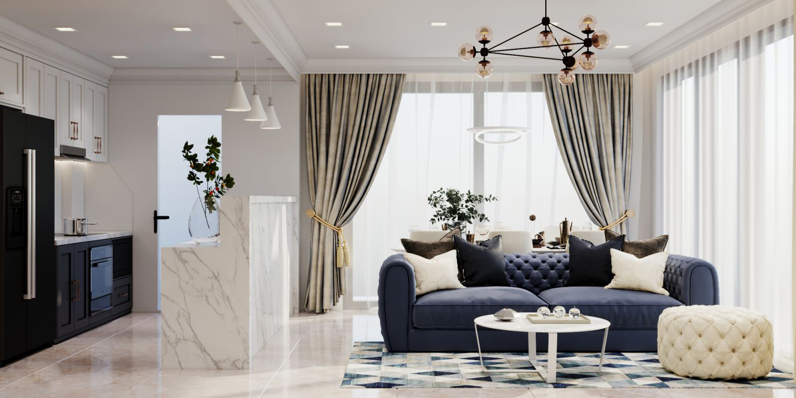 Bí quyết thiết kế nội thất phòng khách đẹp như mong đợi năm 2020