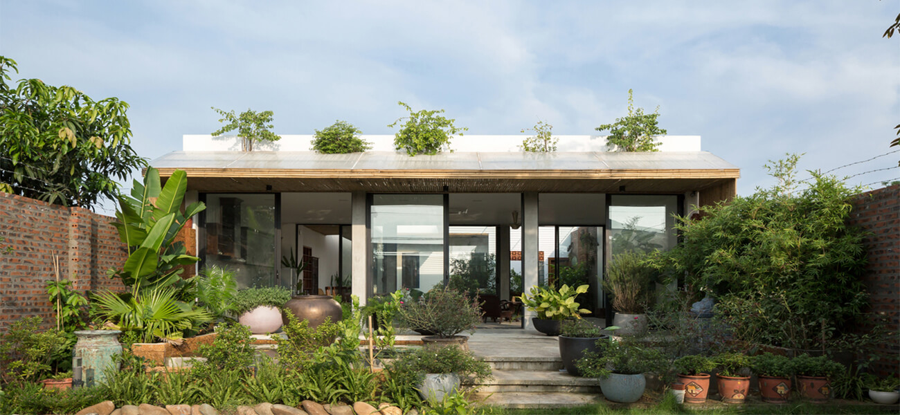 Biệt thự 1 tầng hiện đại pha nét cổ làng quê Bắc Bộ lên báo quốc tế