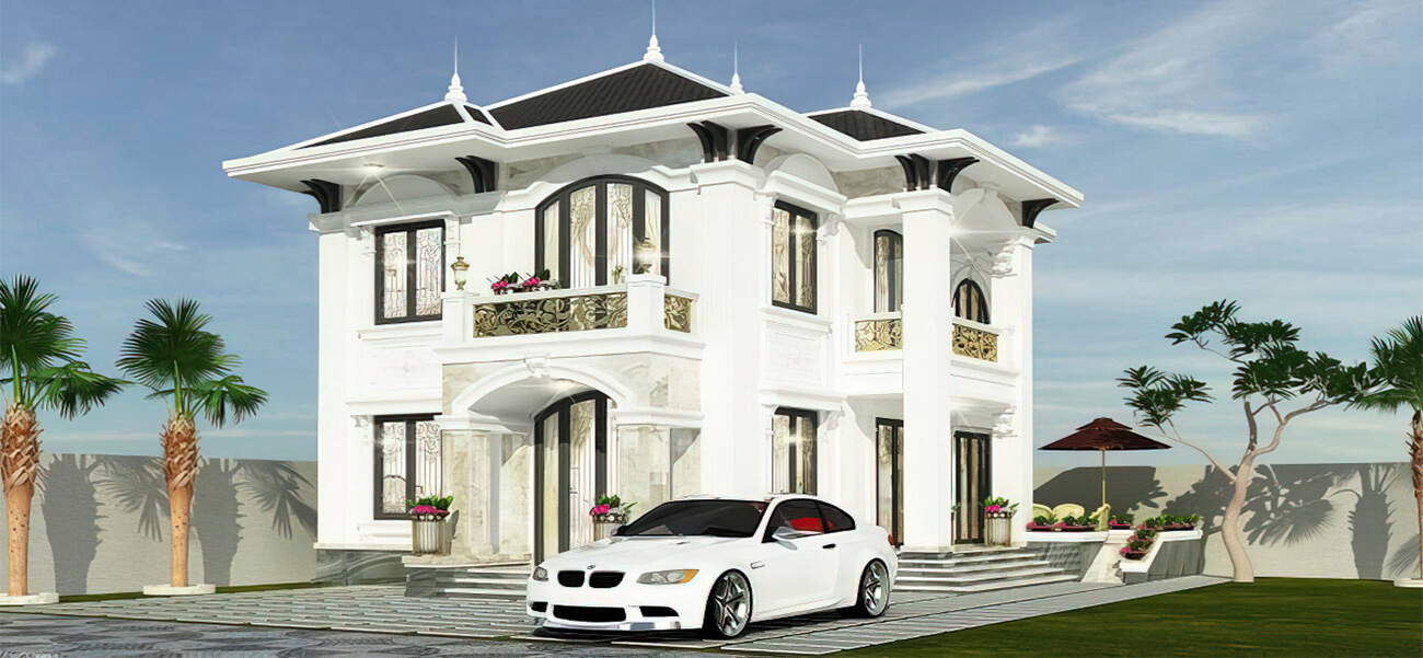 Biệt thự cổ điển 100m2 thiết kế sang trọng và độc đáo tại Hải Phòng
