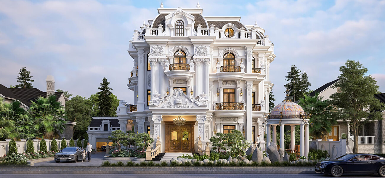 Biệt thự cổ điển 3 tầng 1 tum mang đẳng cấp thương gia tại Cà Mau