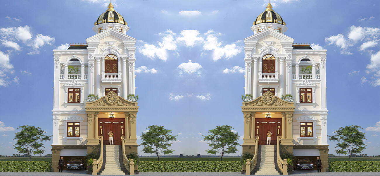 Biệt thự cổ điển lâu đài Pháp 4 tầng đẹp lộng lẫy tại Nam Định