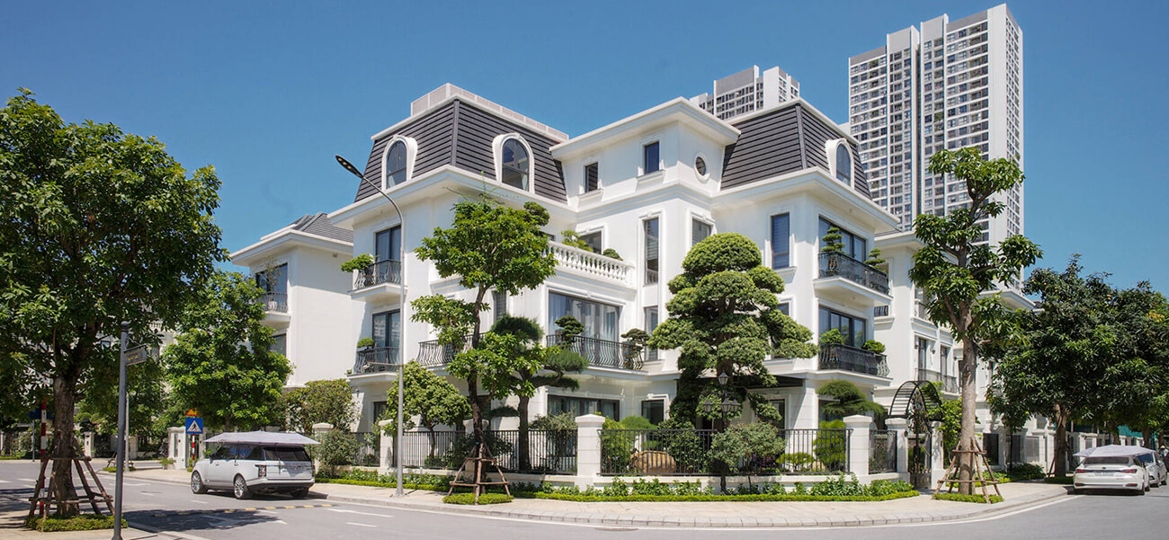 Biệt thự đơn lập 3 tầng góc hai mặt tiền, đẹp sang chảnh tại Hà Nội