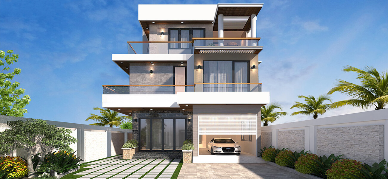 Biệt thự hiện đại 3 tầng có sân vườn rộng chứa bao ân tình tại Long Thành