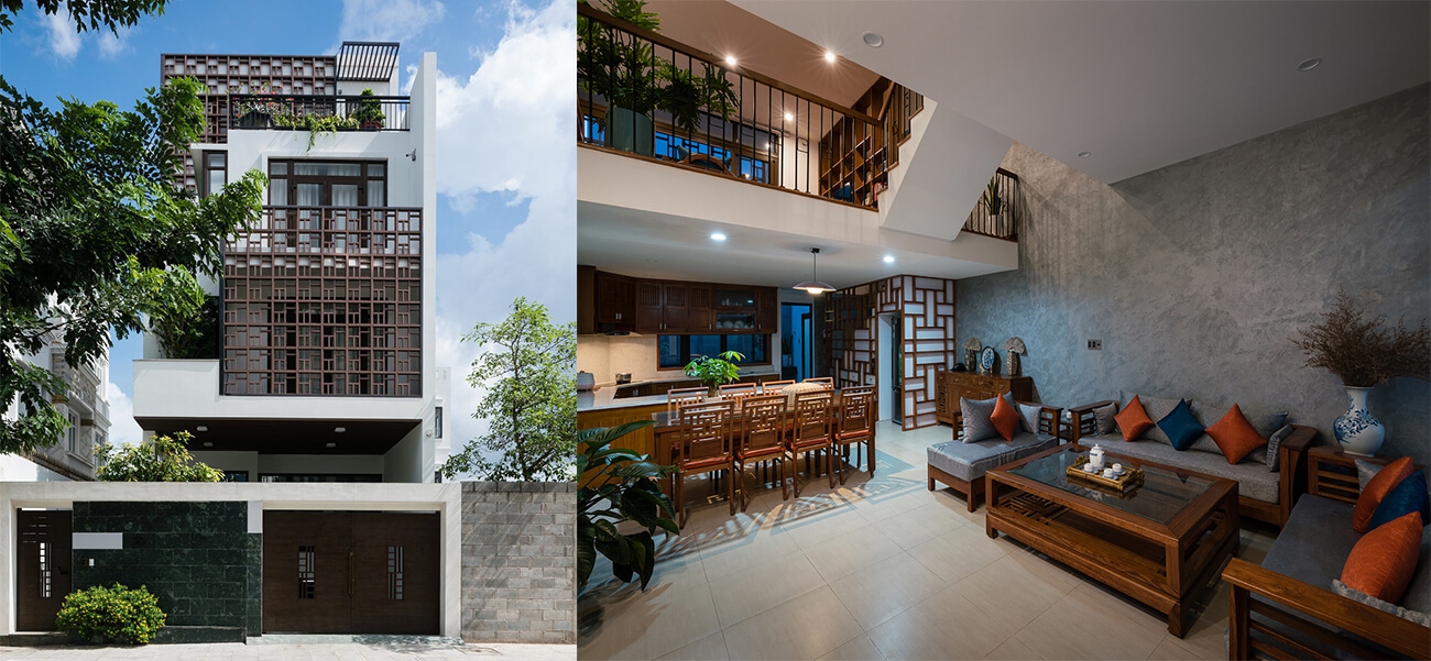 Biệt thự hiện đại với nội thất cổ