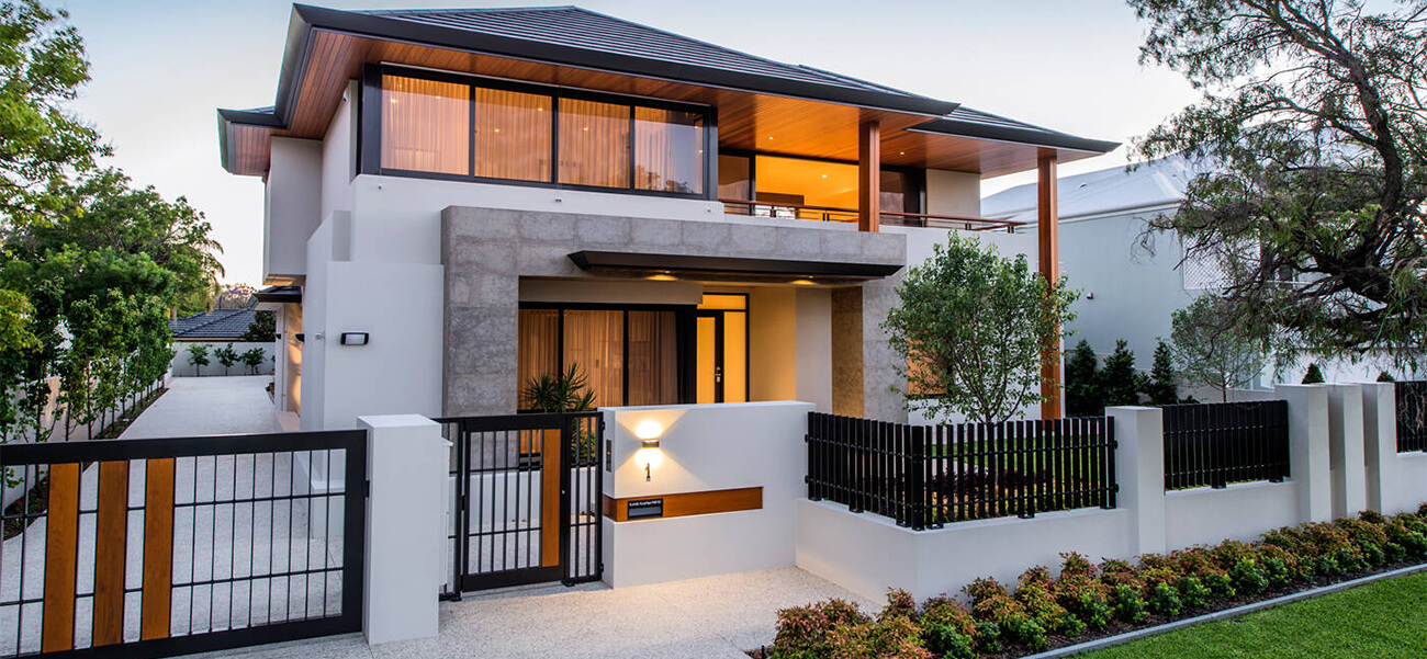 Biệt thự sân vườn đơn giản, hiện đại với chất liệu gỗ và kính chủ đạo V