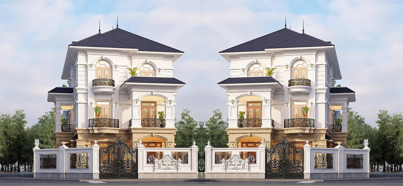 Biệt thự tân cổ điển 3 tầng đẹp mọi góc nhìn tại Hải Dương