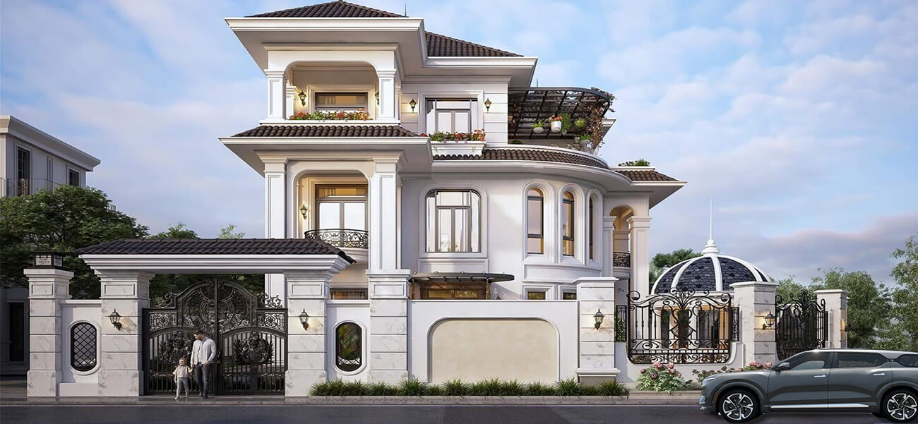 Biệt thự tân cổ điển 3 tầng đẹp theo phong cách Pháp tại Vũng Tàu
