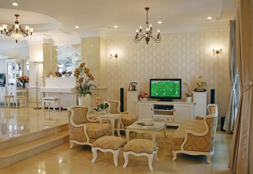 Biệt thự trắng mang phong cách cổ điển