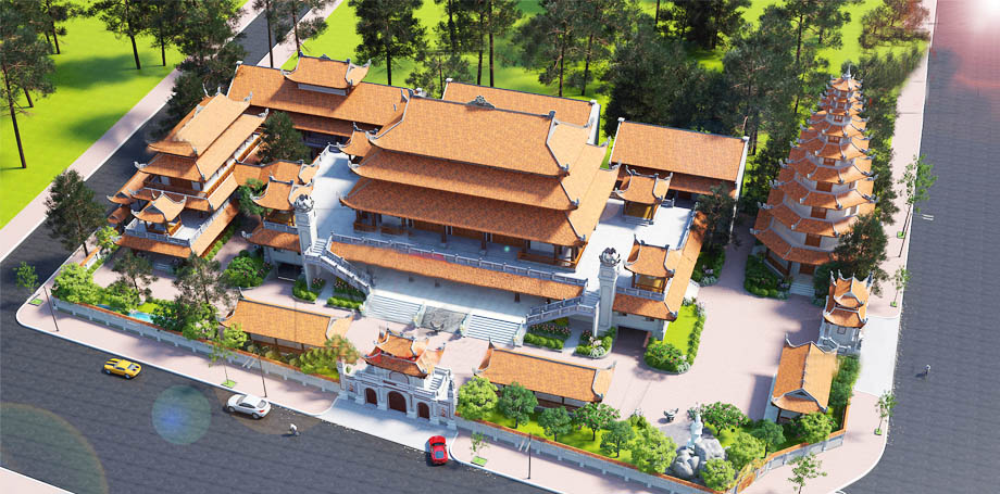 Các mẫu thiết kế đình chùa đẹp ấn tượng ở các làng quê Việt Nam