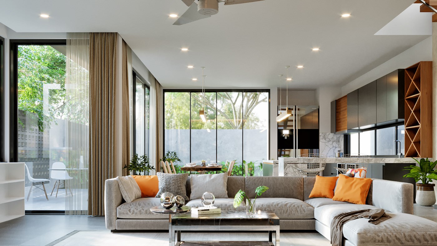 Cách lấy ánh sáng cho nhà phố hiệu quả và giá thiết kế nhà phố