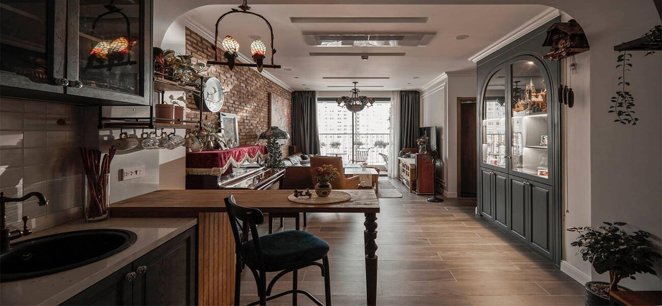 Căn hộ 180m2 mở rộng không gian sống bằng cách ghép 2 căn hộ và đơn giá xây dựng 2021