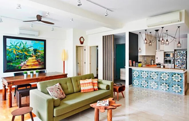 Căn hộ ấm áp nhờ nội thất nhiều sắc màu