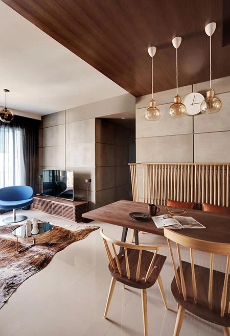 Căn hộ ấm áp nhờ sử dụng gỗ khéo léo