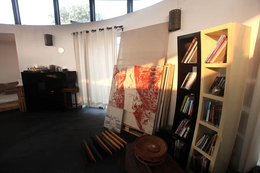 Căn phòng hình tròn của nhà thiết kế nội thất