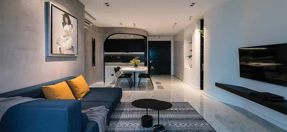 Hiệu quả từ những đường cong trong thiết kế nội thất chung cư