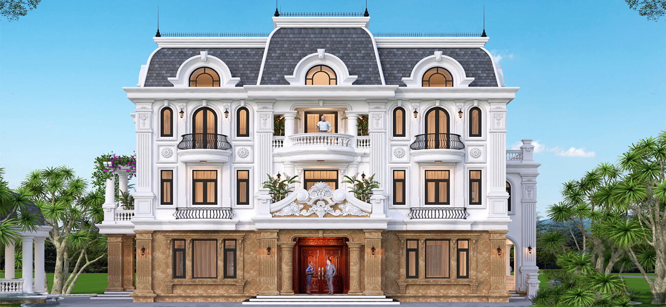 Mẫu biệt thự tân cổ điển 3 tầng kiểu Pháp đẳng cấp tại Nghệ An