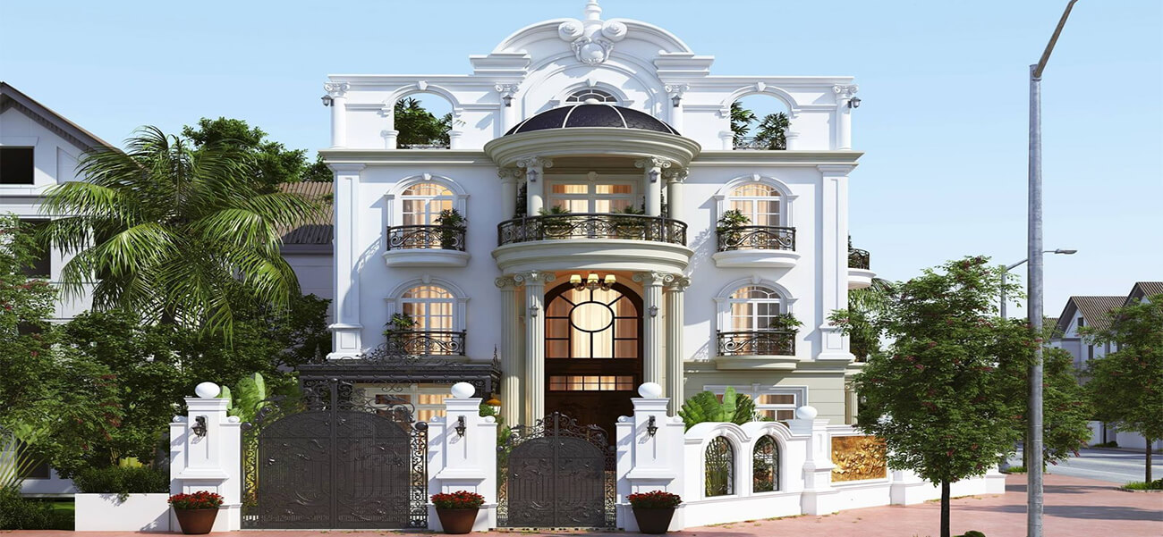 Mẫu biệt thự tân cổ điển 3 tầng một trong những mẫu nhà đẹp nhất Việt Nam