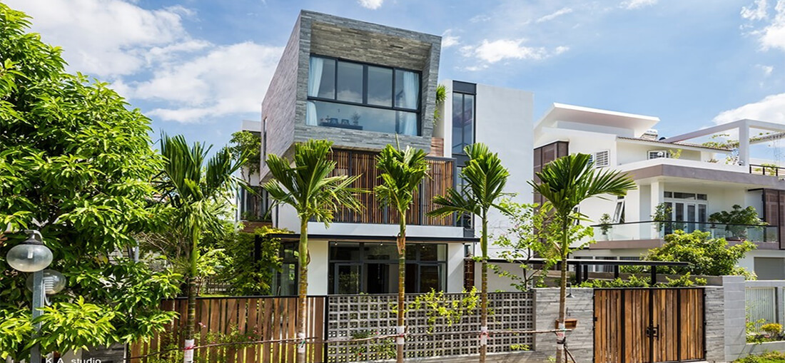 Mẫu mặt tiền nhà đẹp 3 tầng với thiết kế nhiều khe hở độc đáo