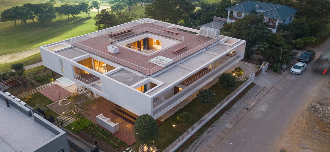 Mẫu nhà biệt thự đẹp thiết kế tầng chồng tầng đẹp lạ ở Tam Đảo, hứng trọn ánh dương