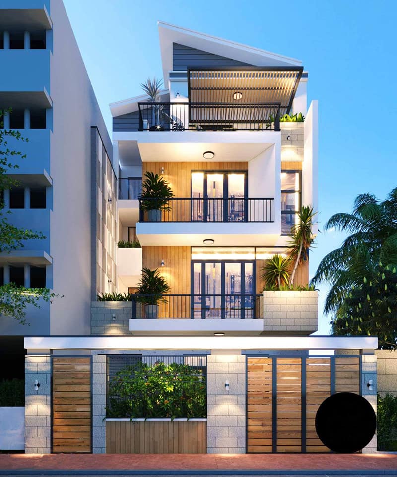 Mẫu nhà đẹp 3 tầng vừa đẹp ngất ngây và  hiện đại tại Tân Phú