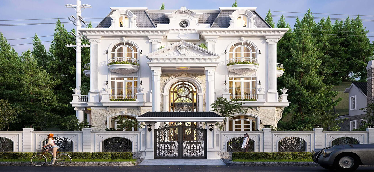 Mẫu thiết kế biệt thự cổ điển 3 tầng đẳng cấp xa hoa tráng lệ tại TP. Hồ Chí Minh