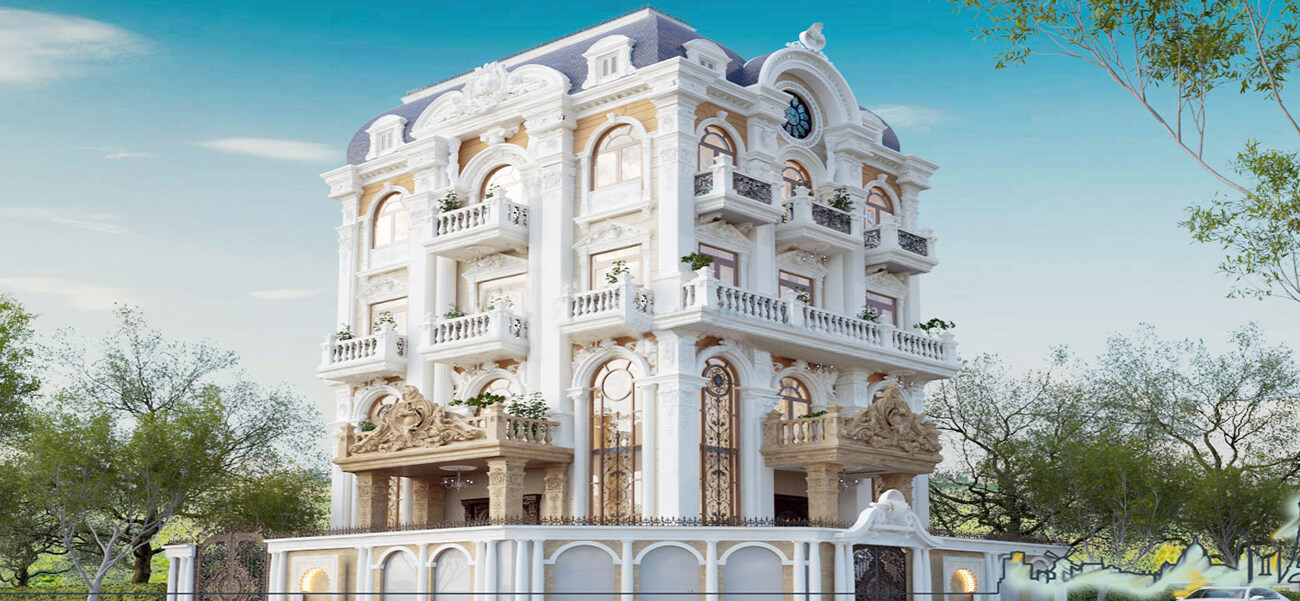 Mẫu thiết kế biệt thự cổ điển đậm chất Pháp của anh Lân tại TP. Hồ Chí Minh