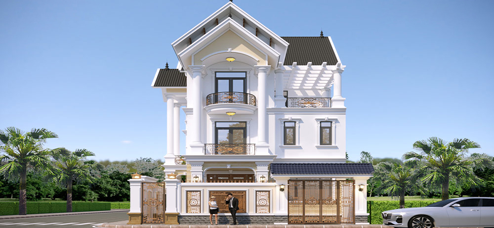 Mẫu thiết kế biệt thự tân cổ điển 3 tầng sang trọng tại Phú Thọ