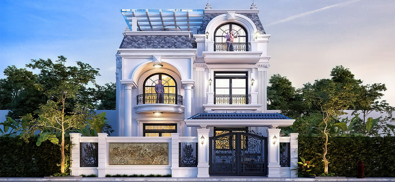 Mẫu thiết kế biệt thự tân cổ điển 3 tầng sang trọng vạn người mê