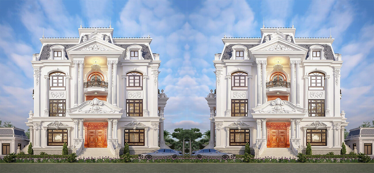 Mẫu thiết kế biệt thự tân cổ điển 4 tầng kiểu Pháp tại Vũng Tàu