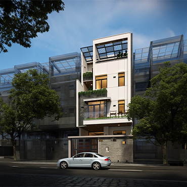 Mẫu thiết kế nhà phố có tầng hầm để xe ô tô đẹp hiện đại nhất 2024