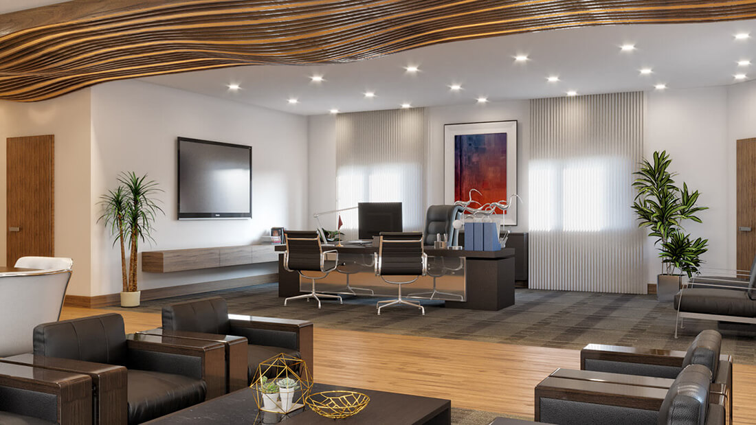 Mẫu thiết kế nội thất văn phòng giám đốc tại TP. Hồ Chí Minh