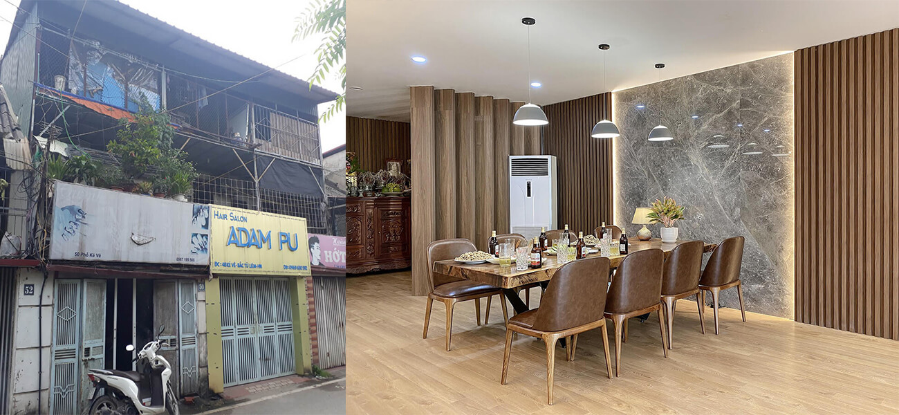 Ngôi nhà xập xệ lột xác thành căn nhà hạng sang và báo giá xây dựng trọn gói 1,6 tỷ