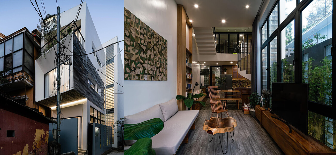 Ngôi nhà xây trên đất méo gây ấn tượng vì thiết kế đẹp không ngờ và đơn giá thiết kế nhà phố