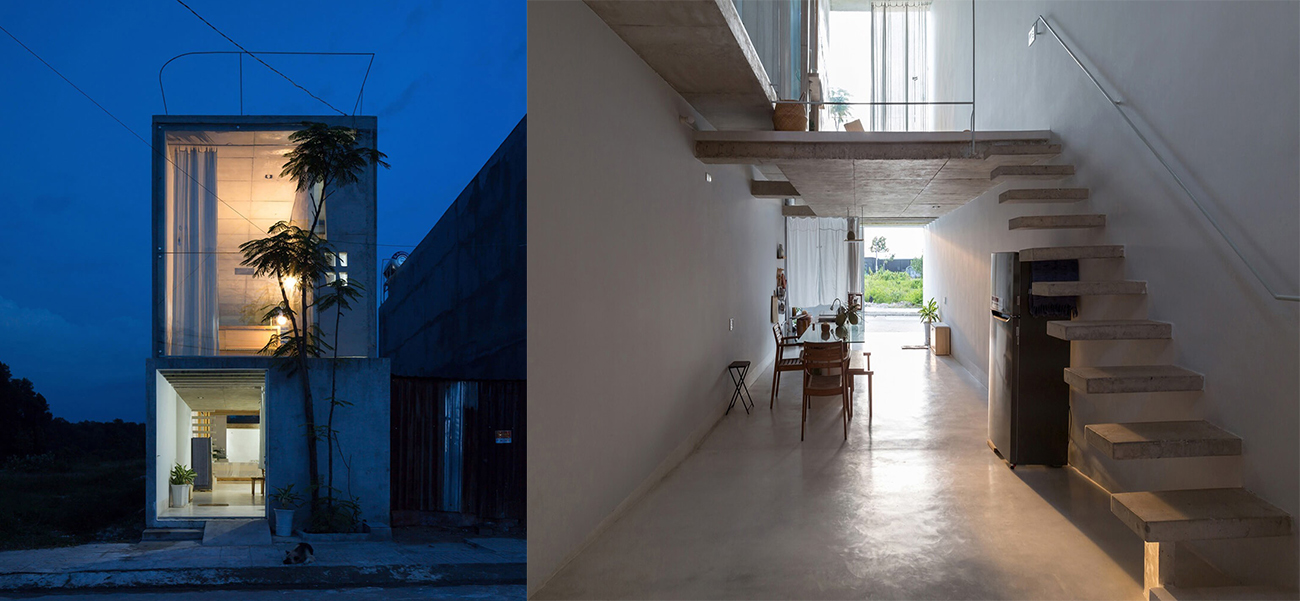 Nhà phố 2 tầng đơn giản, tiết kiệm cho người độc thân của công ty xây dựng nhà phố