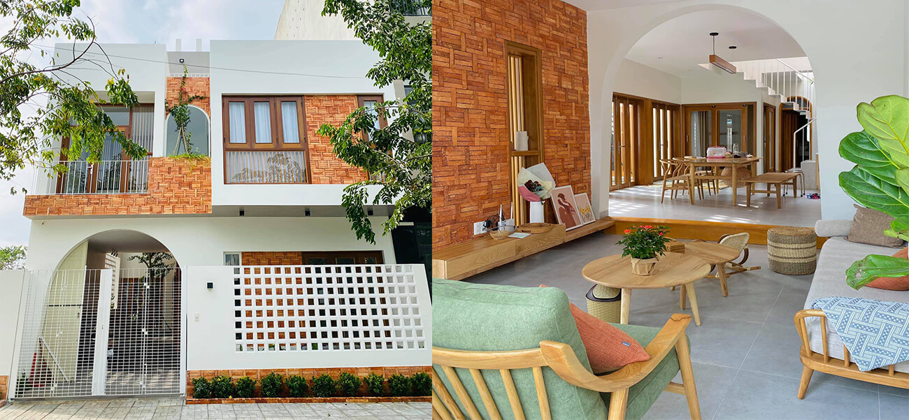 Nhà phố 2 tầng là tổ ấm xanh thoáng, bình yên của gia đình 4 người và xây nhà phần thô