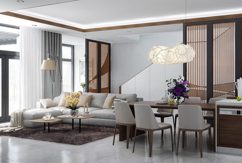 Nhà phố 3 tầng có phối cảnh đẹp như trong phim và báo giá thi công phần thô