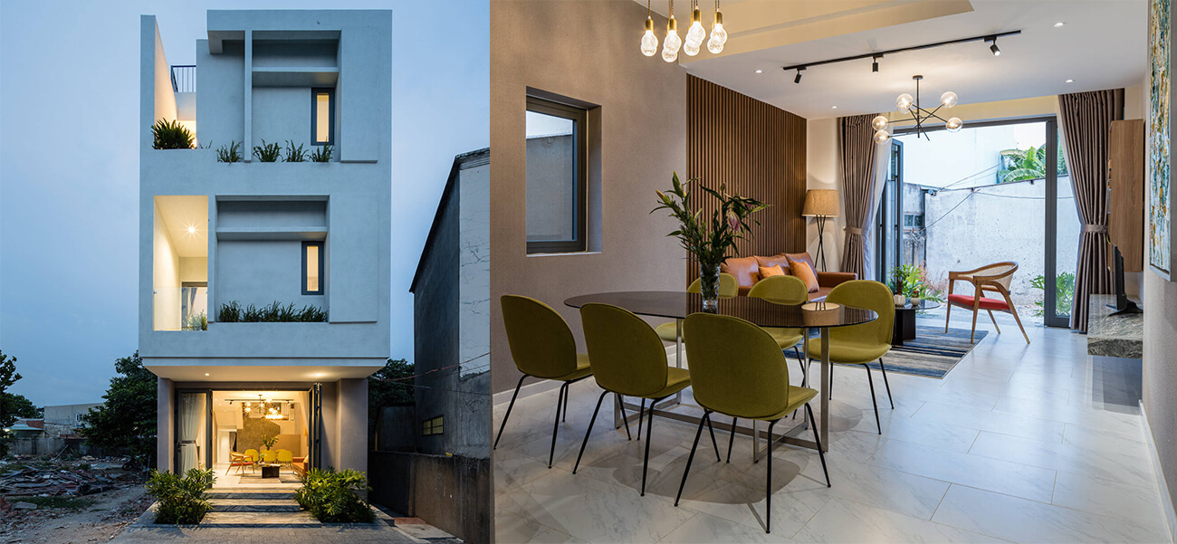 Nhà phố 3 tầng xử lý tốt 2 vấn đề về hướng chính tây và diện tích đất hạn chế