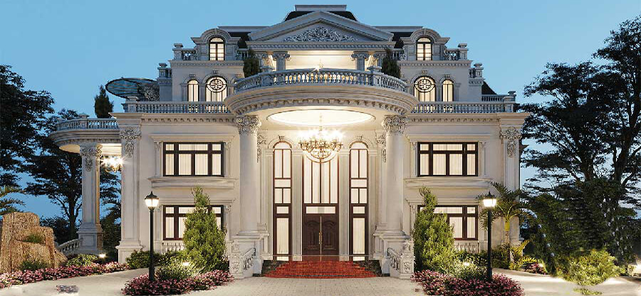Những mẫu biệt thự tân cổ điển 3 tầng đẹp làm say đắm lòng người