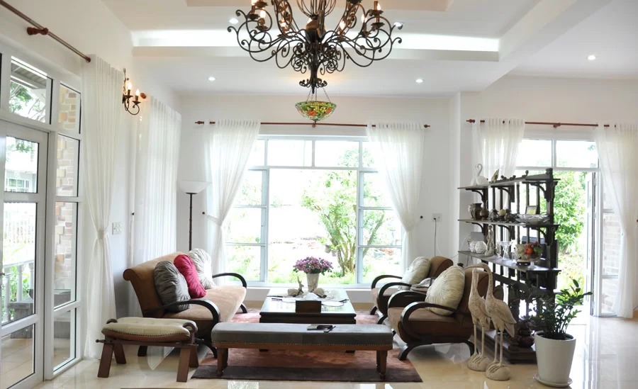 Nội thất tinh tế trong biệt thự gạch mộc