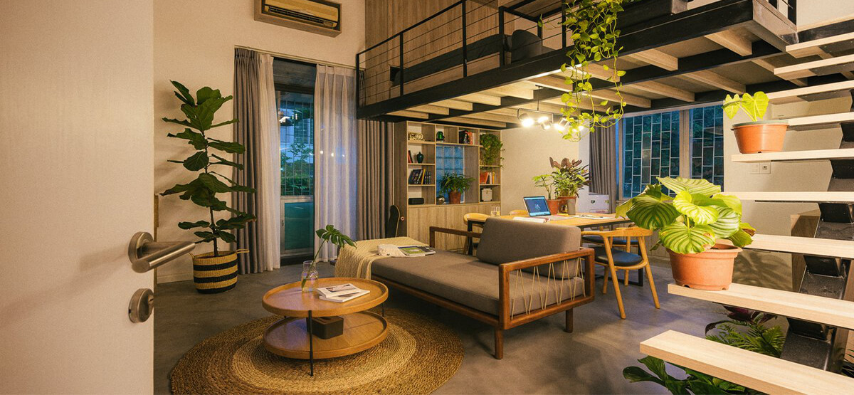 Thi công nội thất căn hộ 23m2 thành không gian tiện nghi cho anh chàng độc thân ở Hà Nội