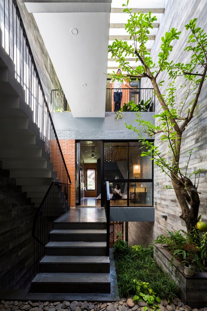 Thi công xây nhà trọn gói với nhà ống lệch tầng tại Đà Nẵng đẹp như resort