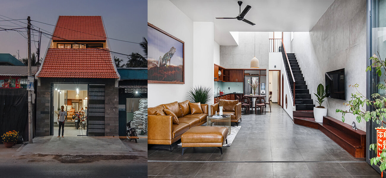 Thiết kế nhà đẹp 2 tầng mang âm hưởng nhà Nam Bộ tại Bến Tre