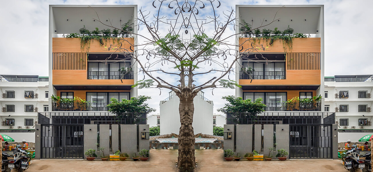 Thiết kế nhà phố 4 tầng, có thang máy và hầm để xe để thuận tiện cho việc di chuyển