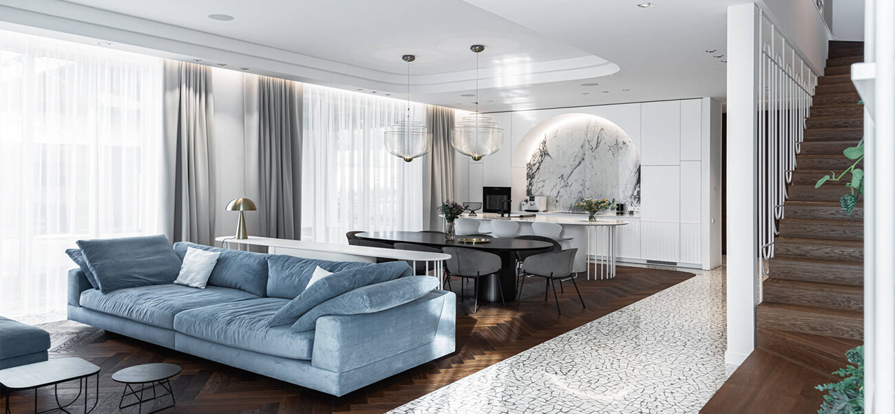 Thiết kế nội thất nhà đẹp như spa với bể bơi và phòng xông hơi từ gỗ sồi và đá