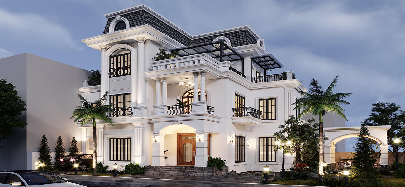 TOP 10 mẫu thiết kế biệt thự tân cổ điển đẹp và ấn tượng nhất 2021