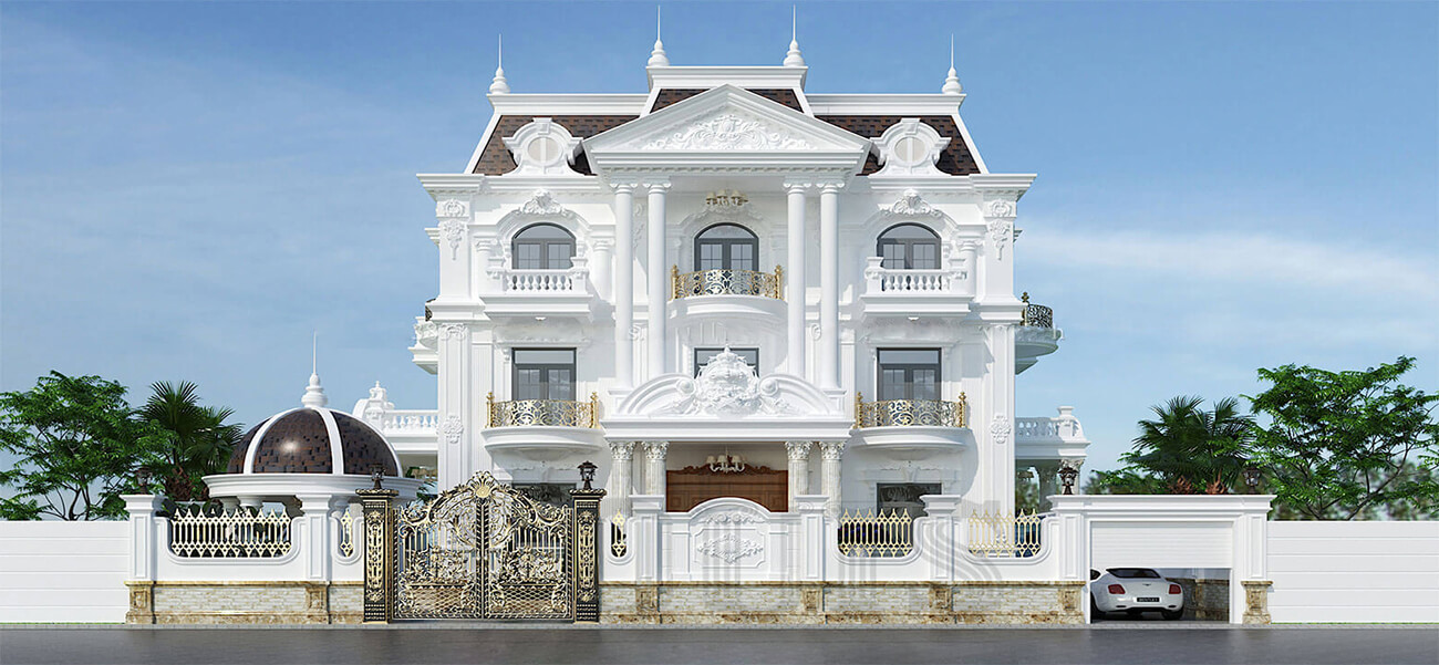 Top mẫu biệt thự cổ điển phong cách Châu Âu đẹp nhất hiện nay