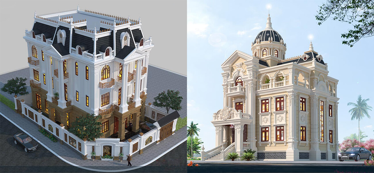 TOP những mẫu biệt thự tân cổ điển kiểu Pháp đẹp nhất 2022