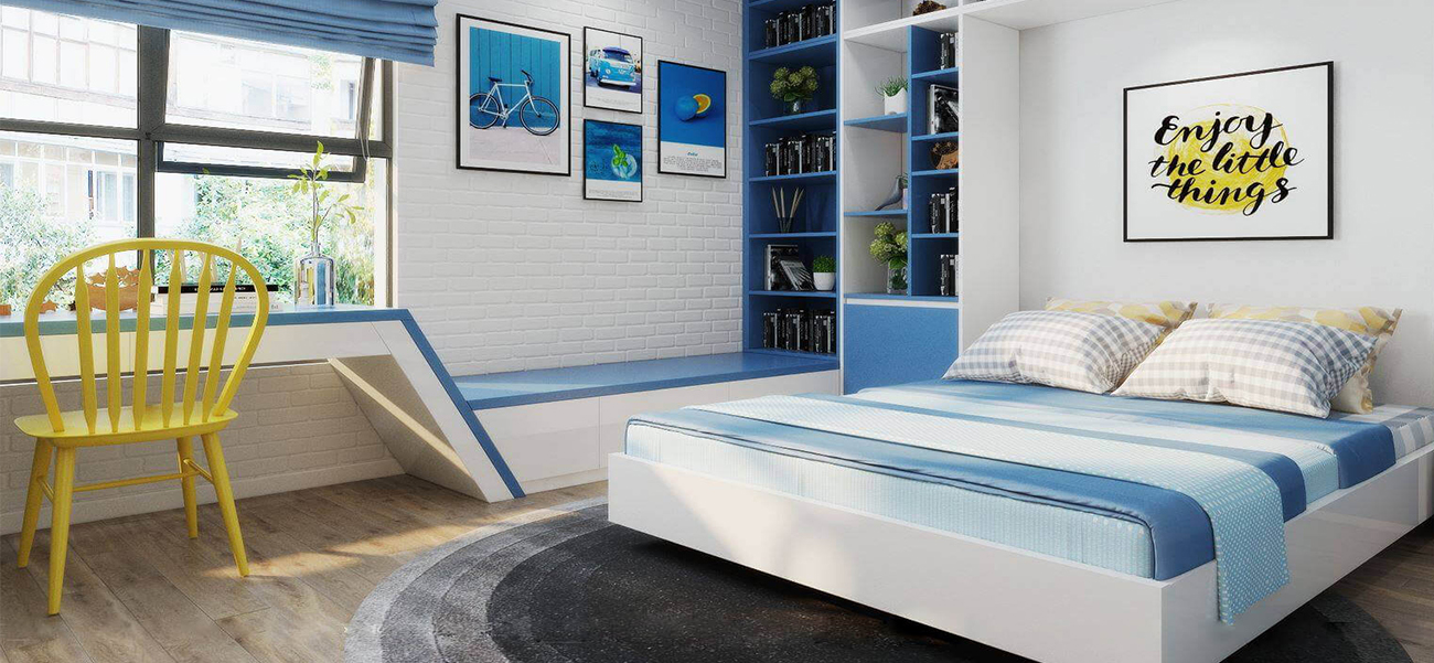 Trang trí mẫu phòng ngủ đẹp bằng xốp dán tường mà bạn không thể bỏ qua