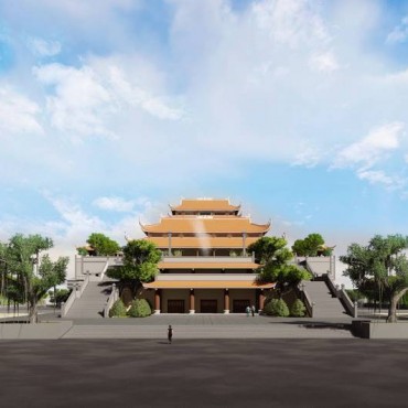 Chánh điện học viện Phật Giáo Việt Nam - Bình Chánh TP.HCM