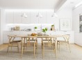 Ý tưởng thiết kế nội thất phòng bếp sang trọng cho người thích tông màu trắng